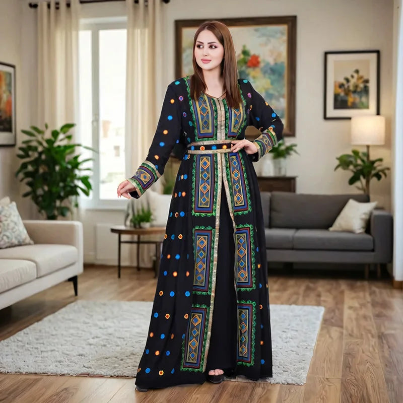 Women Dubai Abaya Eid Djellaba Jalabiya