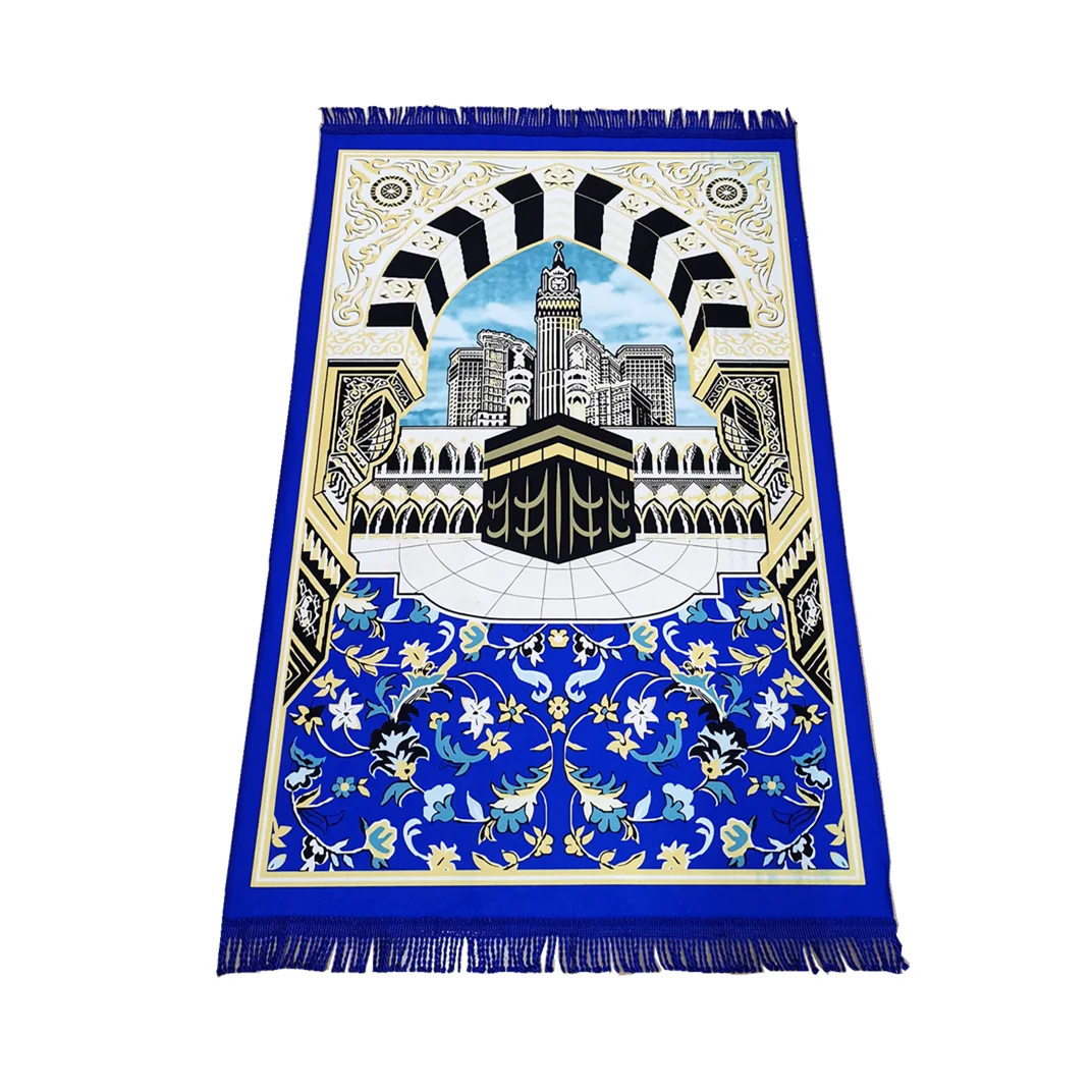 Suede Muslim Prayer Mat Indonesia Soft Prayer rug Portable Pray Carpet