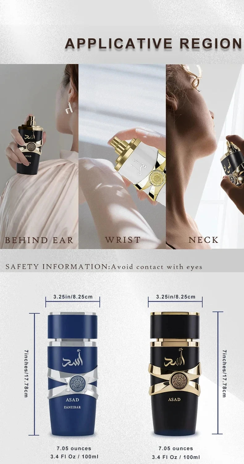 100ml Original Perfume Women Spray Long-lasting Perfumes Men's Perfume Women's Fragrance Arab Long lasting Pheromones Femme Gift