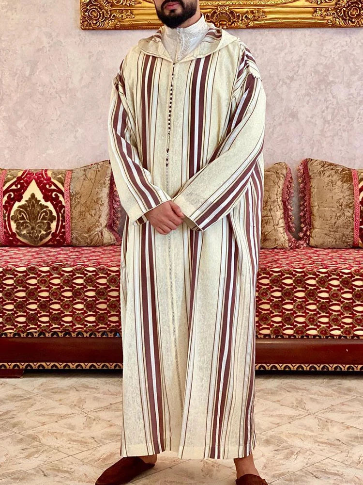 Eid Muslim Men Jubba Thobe Long Robe