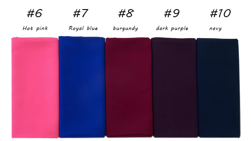 Ramadan Muslim Chiffon Hijabs For Woman Plain Color Headscarf Long Shawl Scarf Women Jersey Hijabs Ladies Islam Voile Hijab