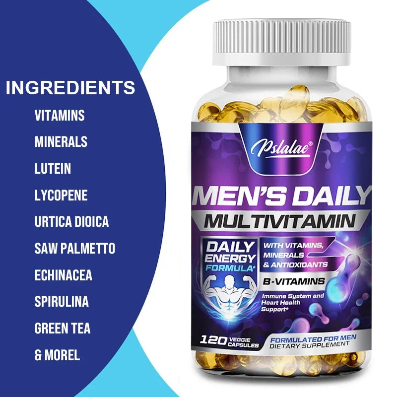 Men's Multivitamin Supplement with Vitamins A, B12, C, D & E Non-GMO Capsules