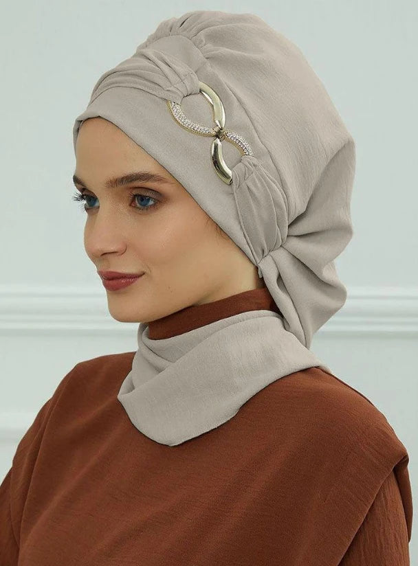 Ramadan Muslim Inner Hijabs For Woman Turban Hijabs With Cap Islamic Muslim Jersey Head Scarf Headwraps Muslim Women Clothing