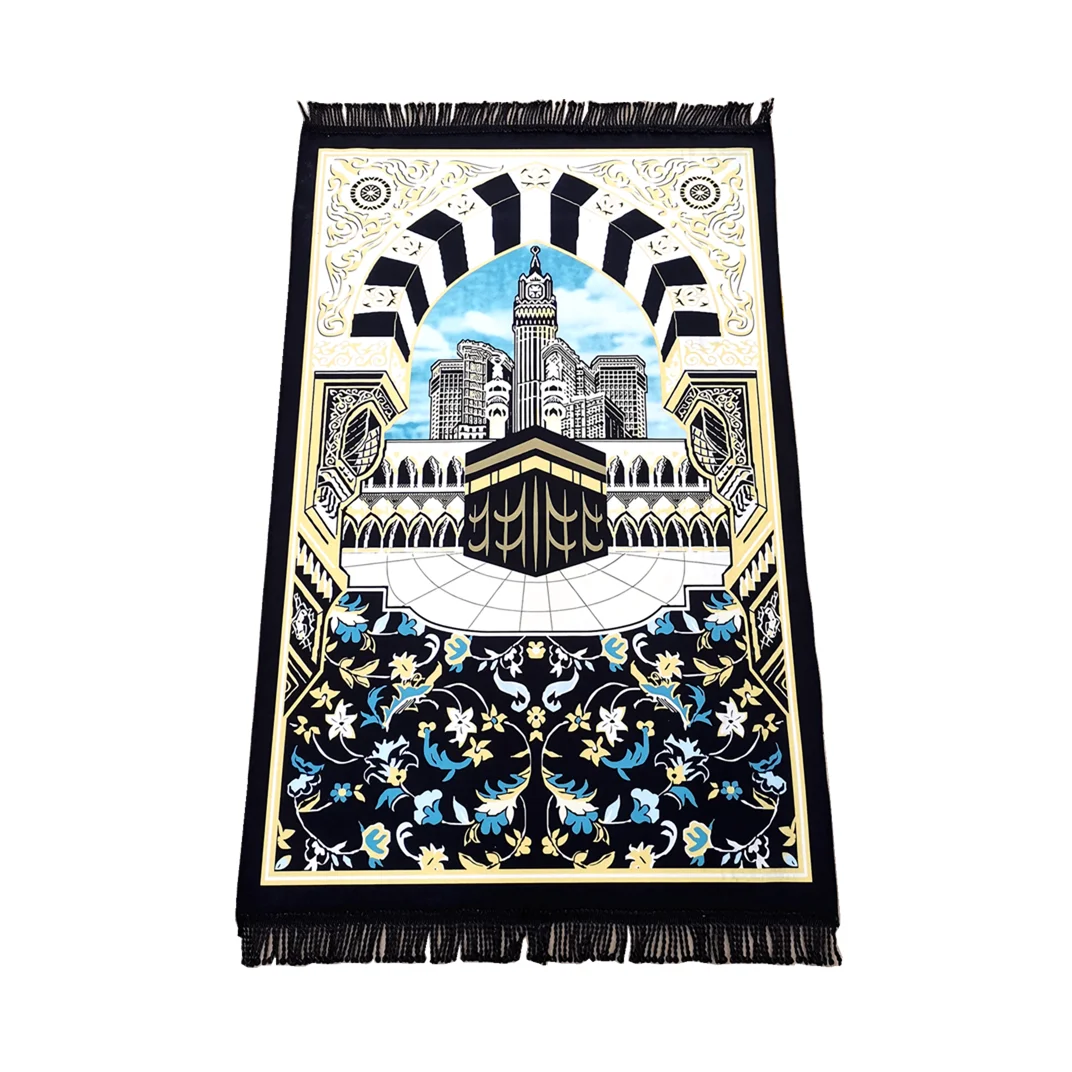 Suede Muslim Prayer Mat Indonesia Soft Prayer rug Portable Pray Carpet