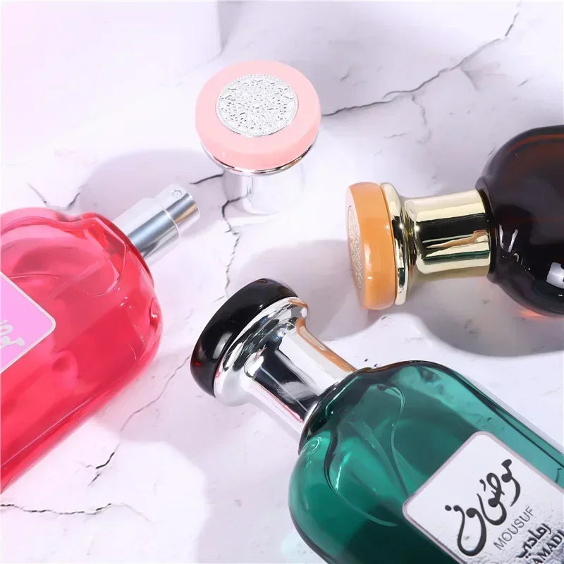 The 100 - ml original Dubai MOUSUF Arabian perfume is a unisex light fragrance. It combines various scents like