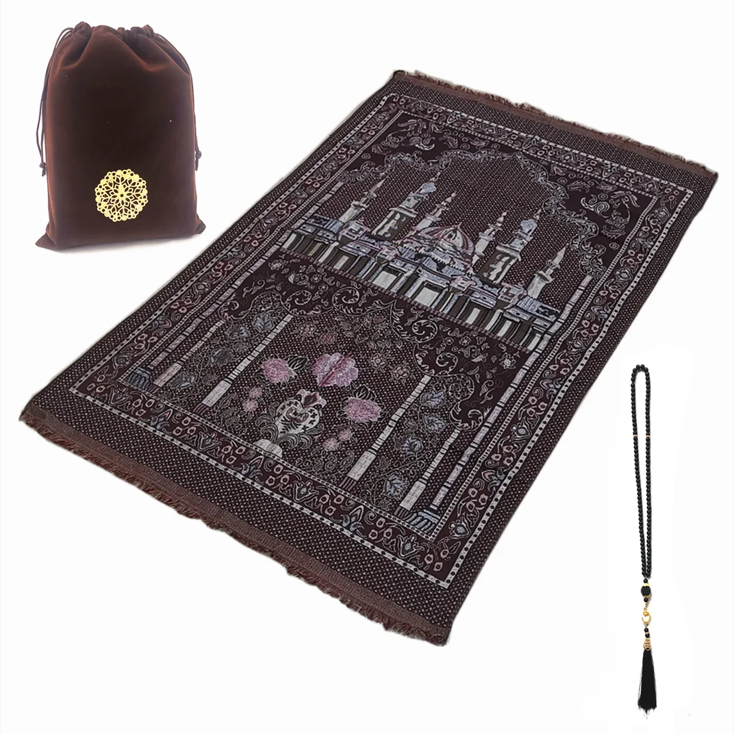 Traveling prayer mat pocket prayer rug islamic sejadah 70*110cm