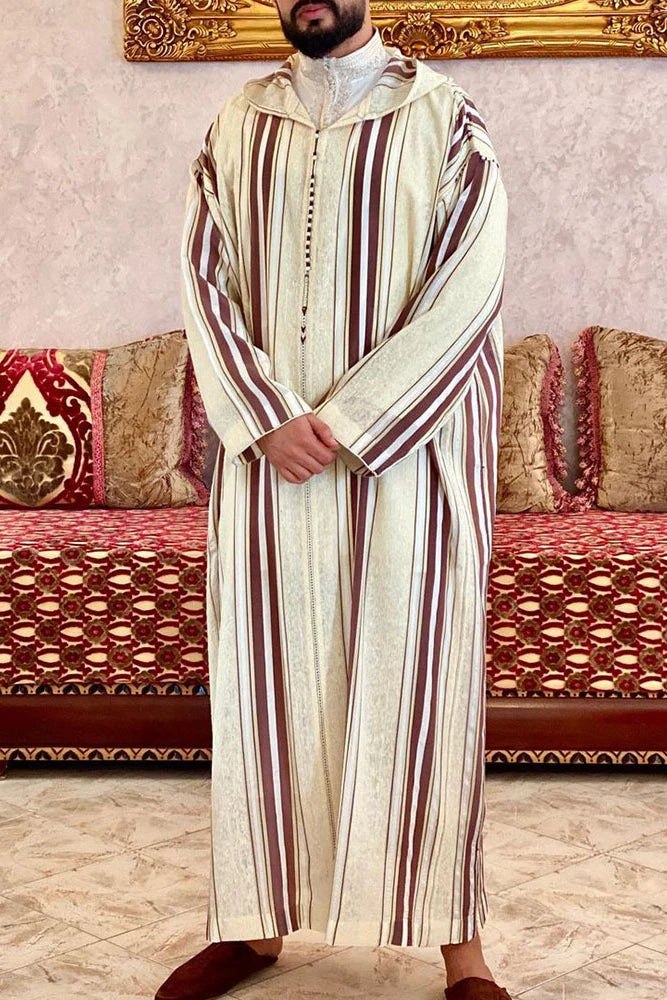 Eid Muslim Men Jubba Thobe Long Robe
