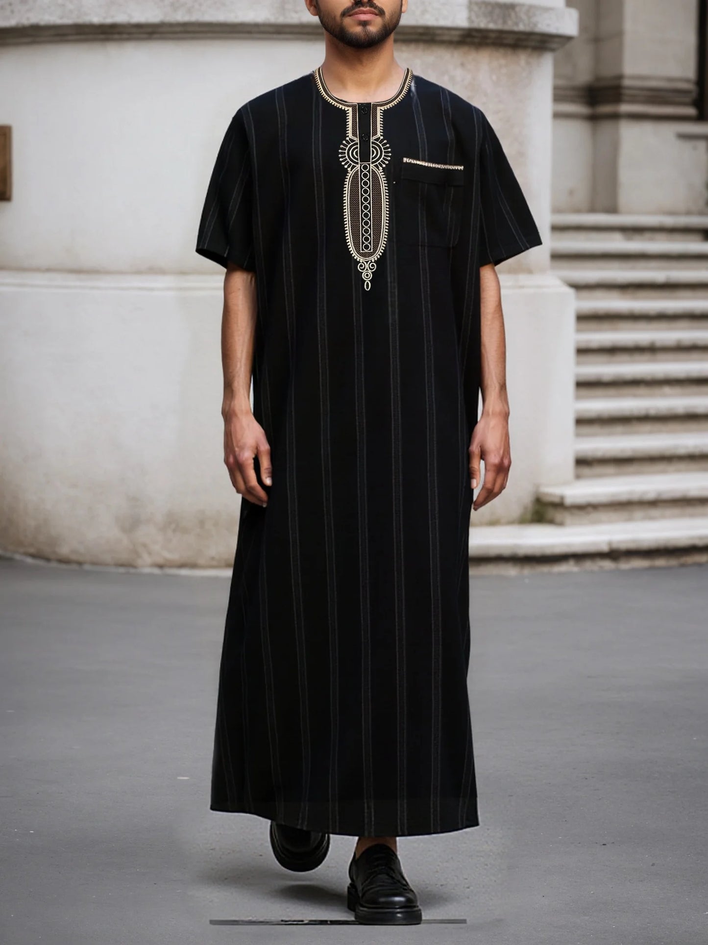 luxurious men's Abaya Islamic loose Thobe