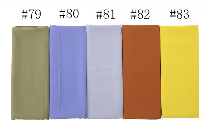 Ramadan Muslim Chiffon Hijabs For Woman Plain Color Headscarf Long Shawl Scarf Women Jersey Hijabs Ladies Islam Voile Hijab