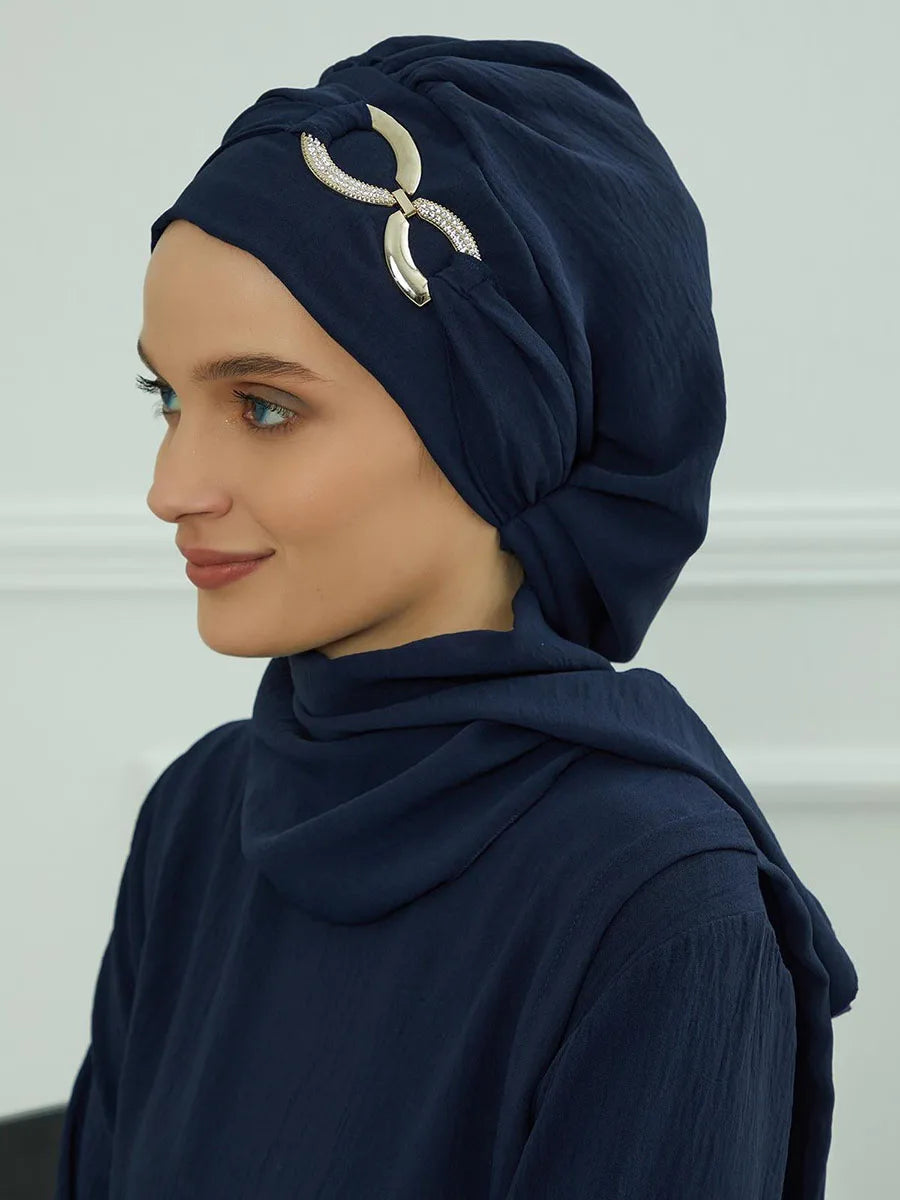 Ramadan Muslim Inner Hijabs For Woman Turban Hijabs With Cap Islamic Muslim Jersey Head Scarf Headwraps Muslim Women Clothing