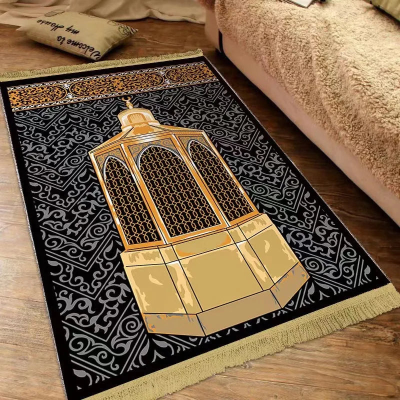 Islam Thick Prayer Rug Man Prayer Mat for Muslim Ramadan Thickened Soft Man Prayer Mat Portable Prayer Rugs kids Prayer Rug