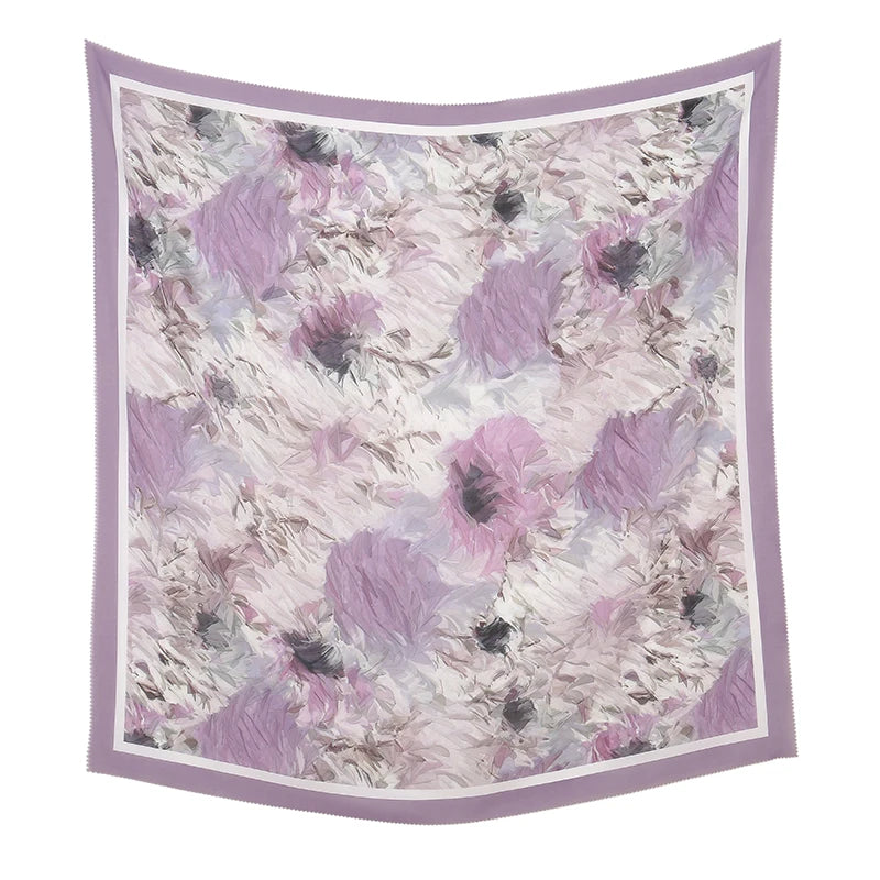 Wholesale 110*110cm Printed Viscose Scarf Malaysia Floral Square Hijabs Laser Edge Maldives Scarves Premium Muslim Woman Hijabs