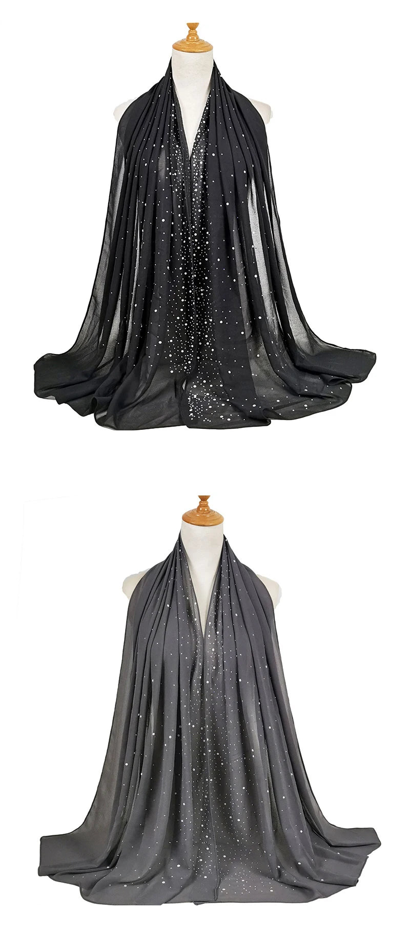 Fashion Plain Diamond Beads Bubble Chiffon Hijabs Shawls Head Wraps Hijabs For Woman Foulard Sjaal Bonnet Cachecol 180*75cm