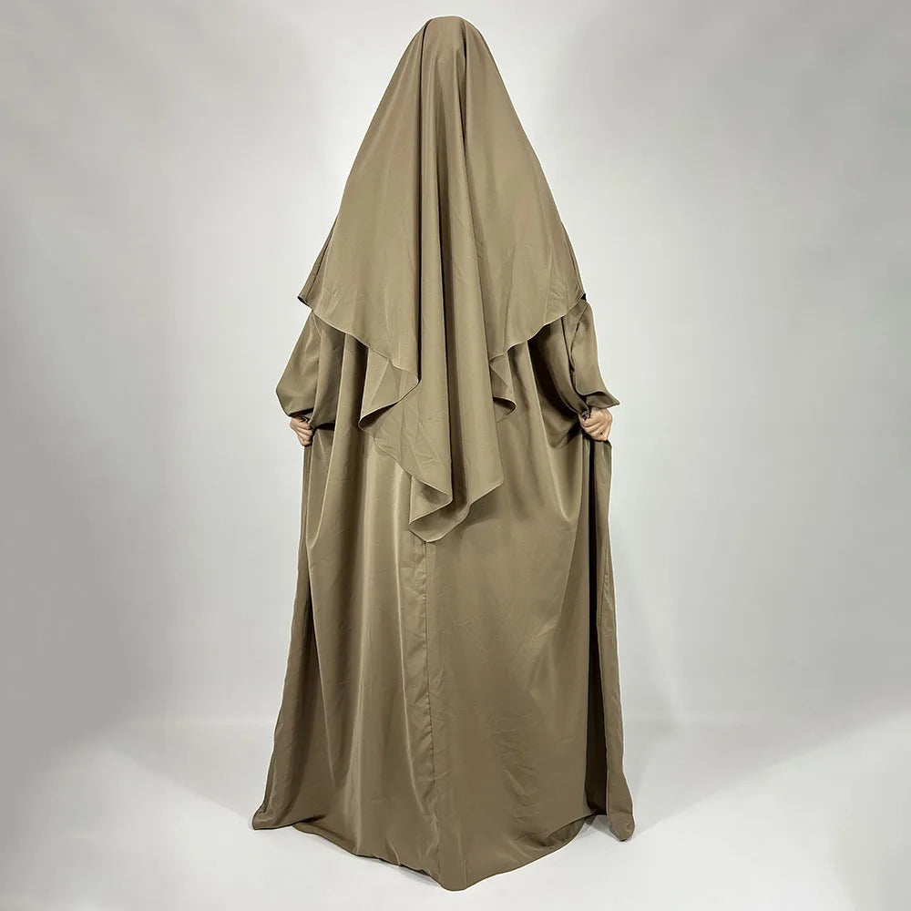 2 Piece Modest Set Khimar Abaya