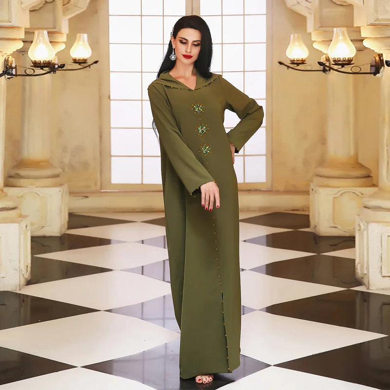 Muslim Dubai Abaya Batwing Nida Prayer Hijab Dress