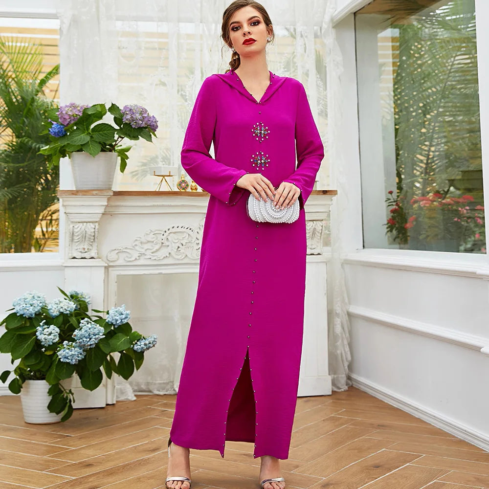 Muslim Dubai Abaya Batwing Nida Prayer Hijab Dress