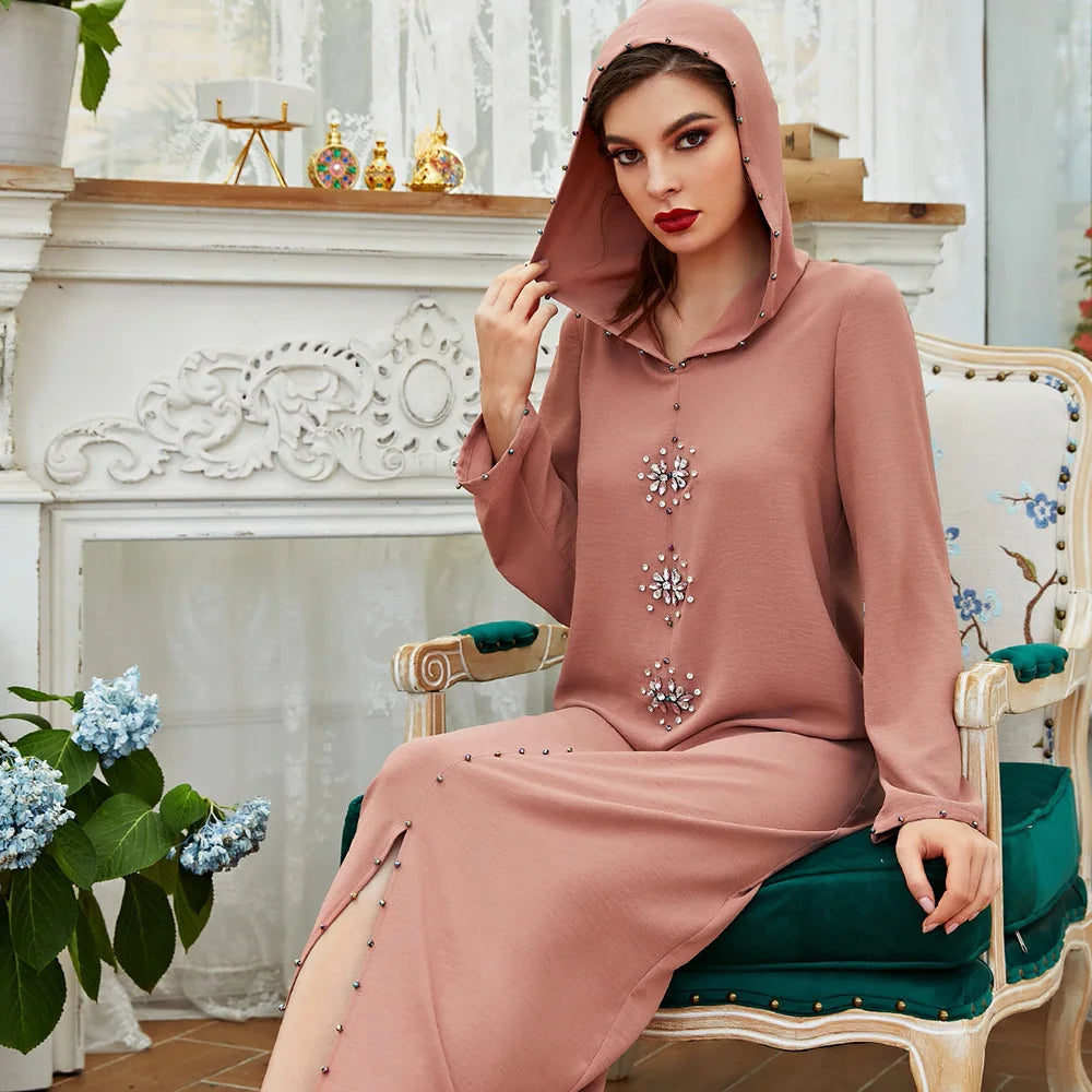 Muslim Dubai Abaya Batwing Nida Prayer Hijab Dress