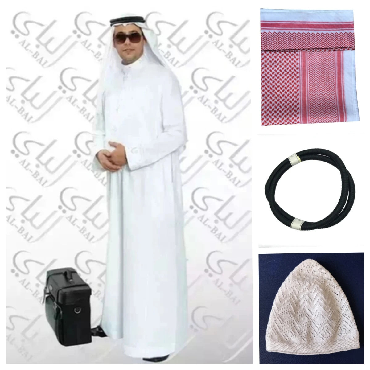 Dubai Jubba Thobe Kaftan  Headscarf