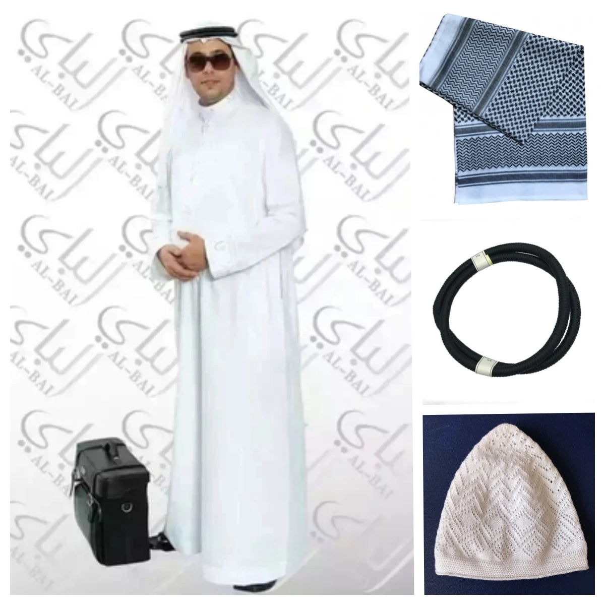 Dubai Jubba Thobe Kaftan  Headscarf