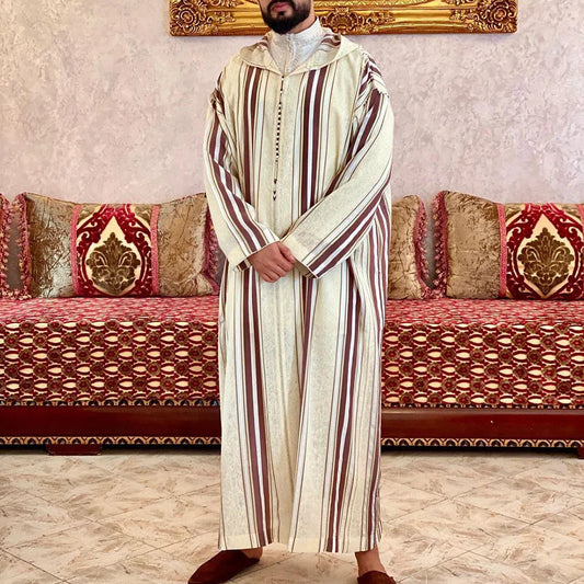 Eid Muslim Men Jubba Thobe Long Robe