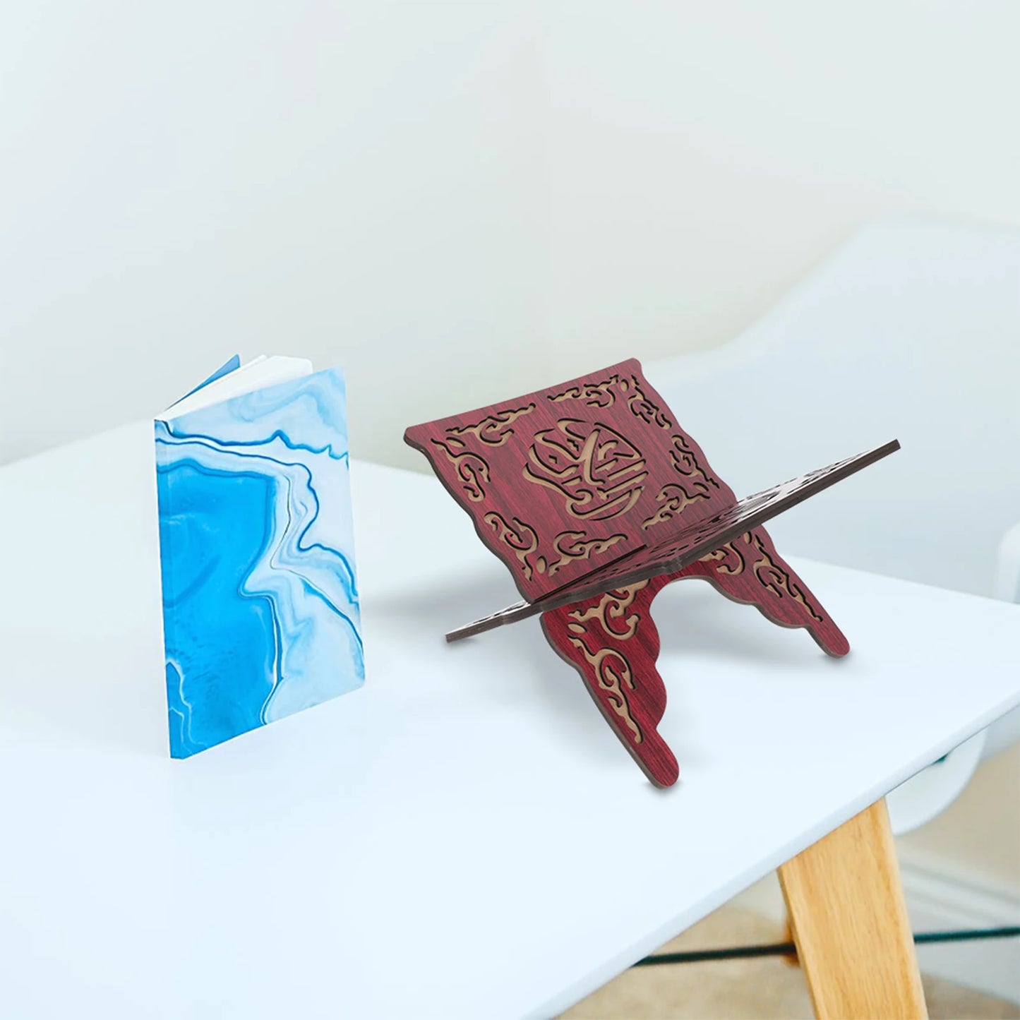 Wooden Chanting Bracket Sacred Books Reading Rack Detachable Scripture Holder Bookshelf Supporter Multi functional Home Office