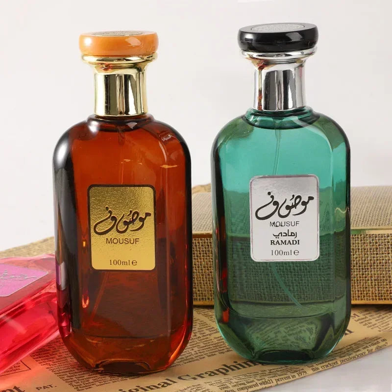 The 100 - ml original Dubai MOUSUF Arabian perfume is a unisex light fragrance. It combines various scents like