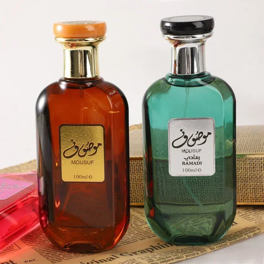 The 100 - ml original Dubai MOUSUF Arabian perfume is a unisex light fragrance. It combines various scents like