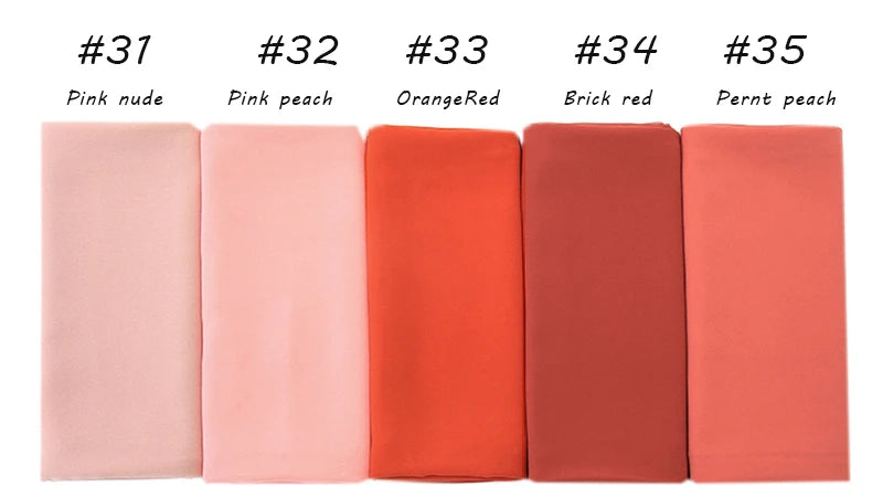 Ramadan Muslim Chiffon Hijabs For Woman Plain Color Headscarf Long Shawl Scarf Women Jersey Hijabs Ladies Islam Voile Hijab