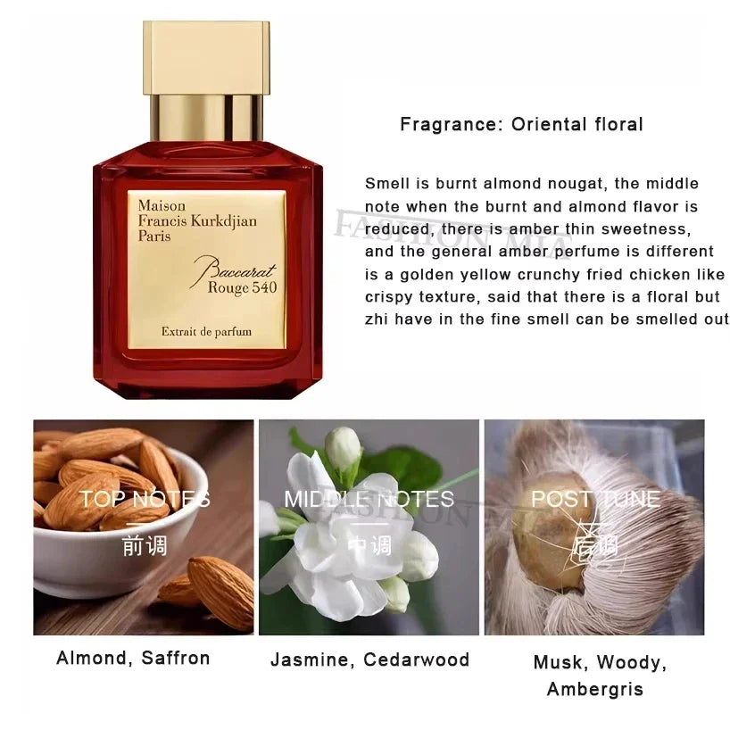 High Quality Baccarat Rouge540 Women Perfume