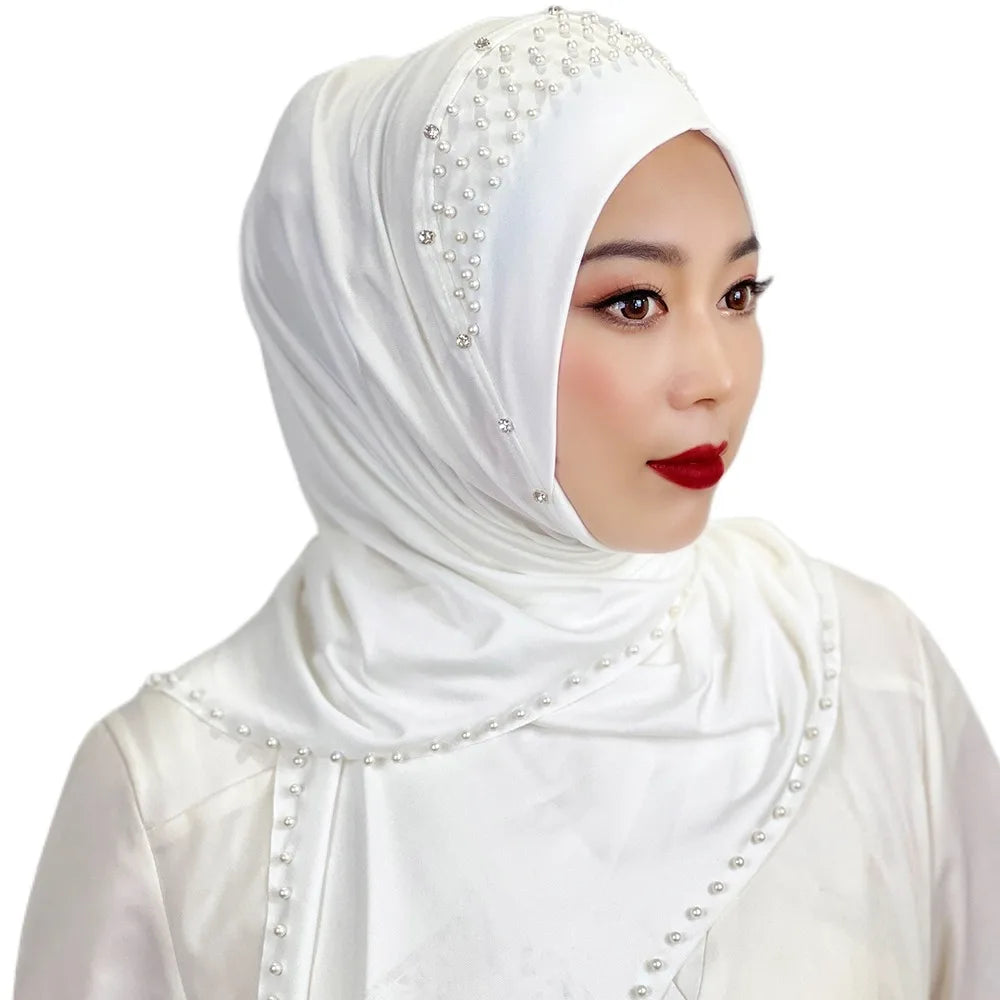 Comfortable Beaded Muslim Hijab