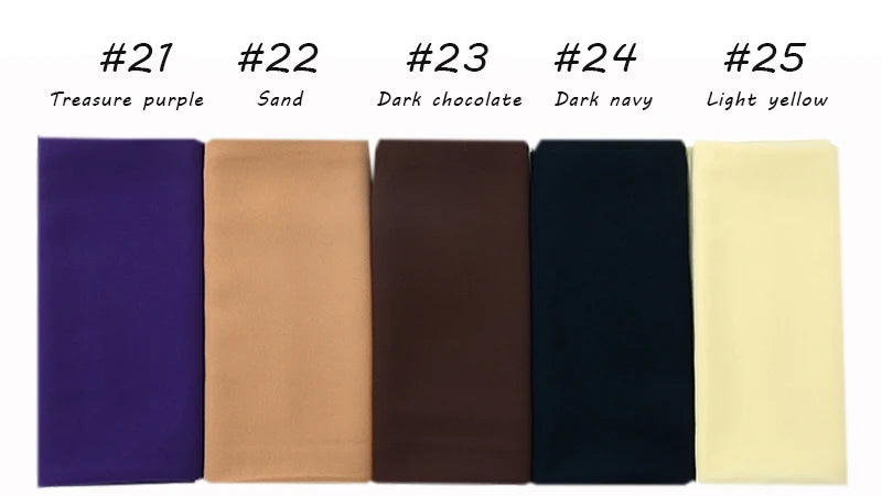 Ramadan Muslim Chiffon Hijabs For Woman Plain Color Headscarf Long Shawl Scarf Women Jersey Hijabs Ladies Islam Voile Hijab