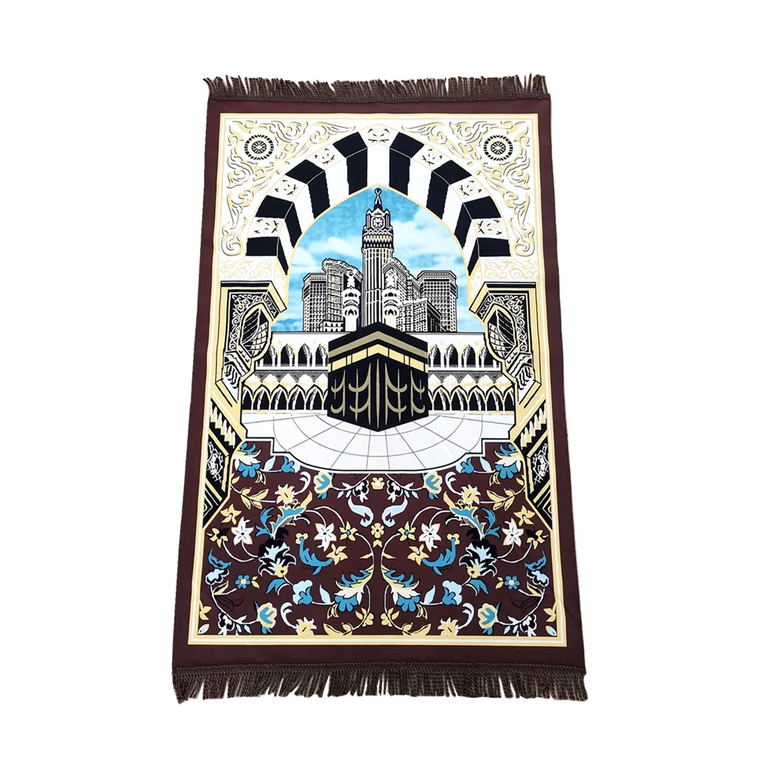 Suede Muslim Prayer Mat Indonesia Soft Prayer rug Portable Pray Carpet