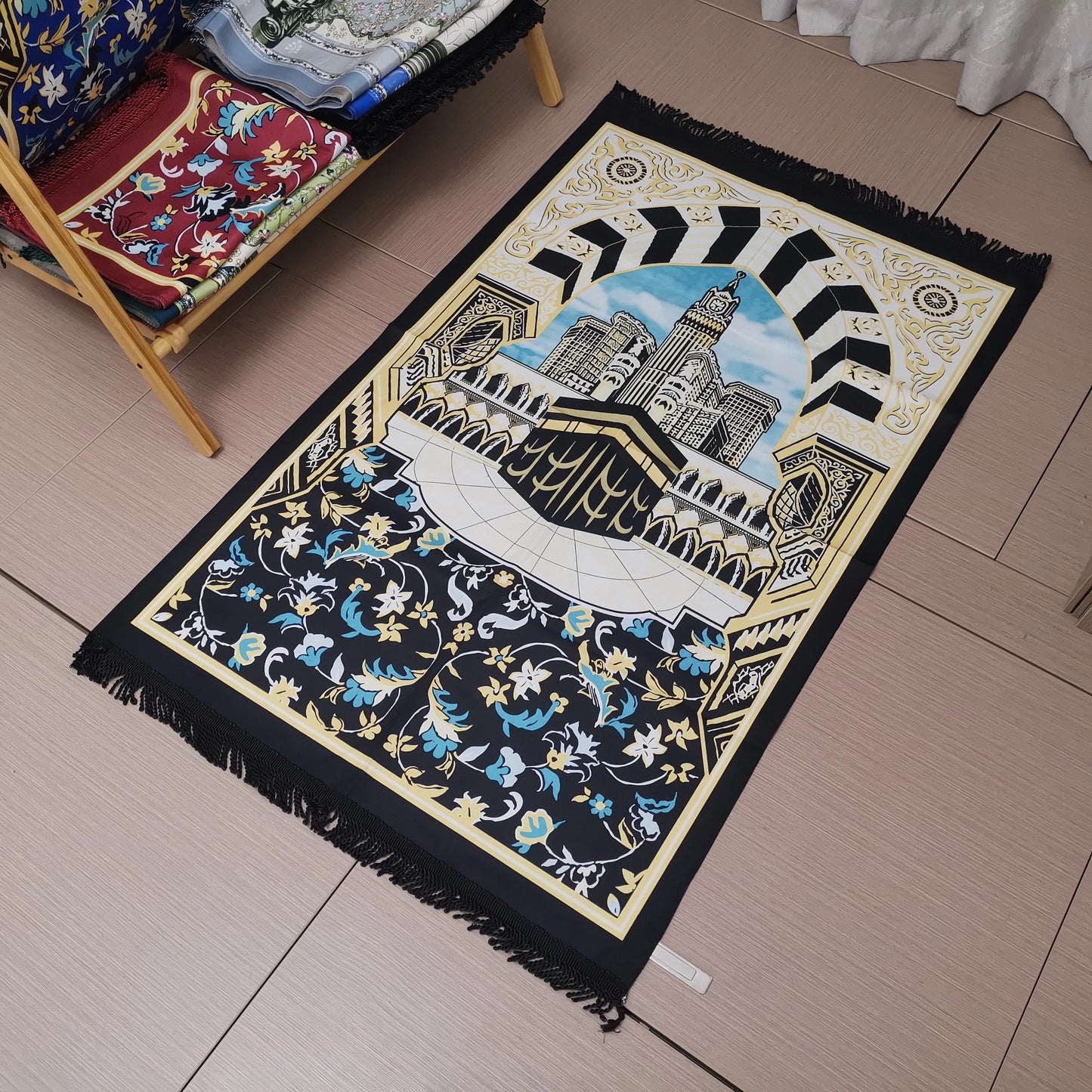 Suede Muslim Prayer Mat Indonesia Soft Prayer rug Portable Pray Carpet
