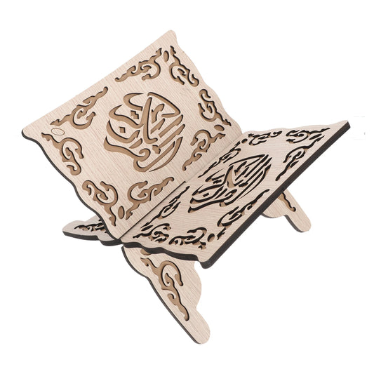 Wooden Chanting Bracket Multi functional Reading Rack Sacred Books Holder Bookshelf Detachable Desktop Storage