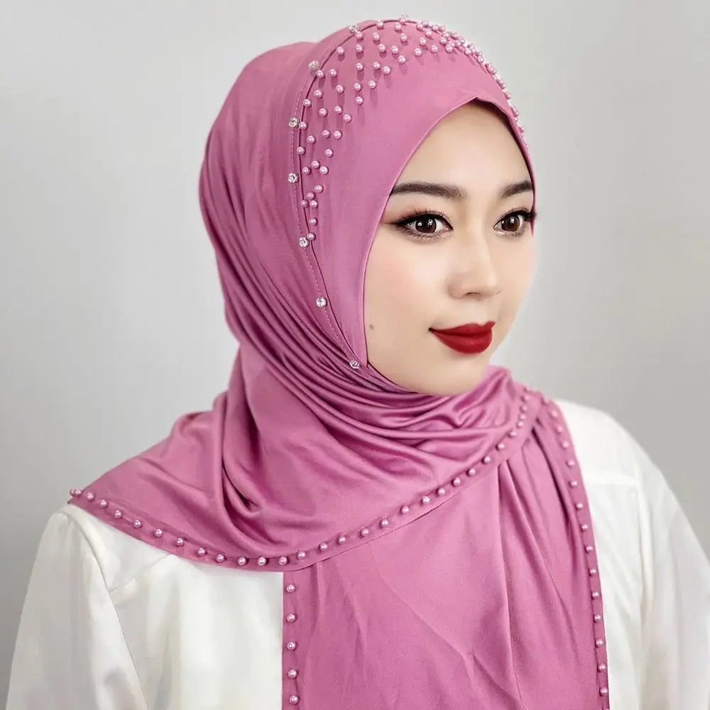 Comfortable Beaded Muslim Hijab