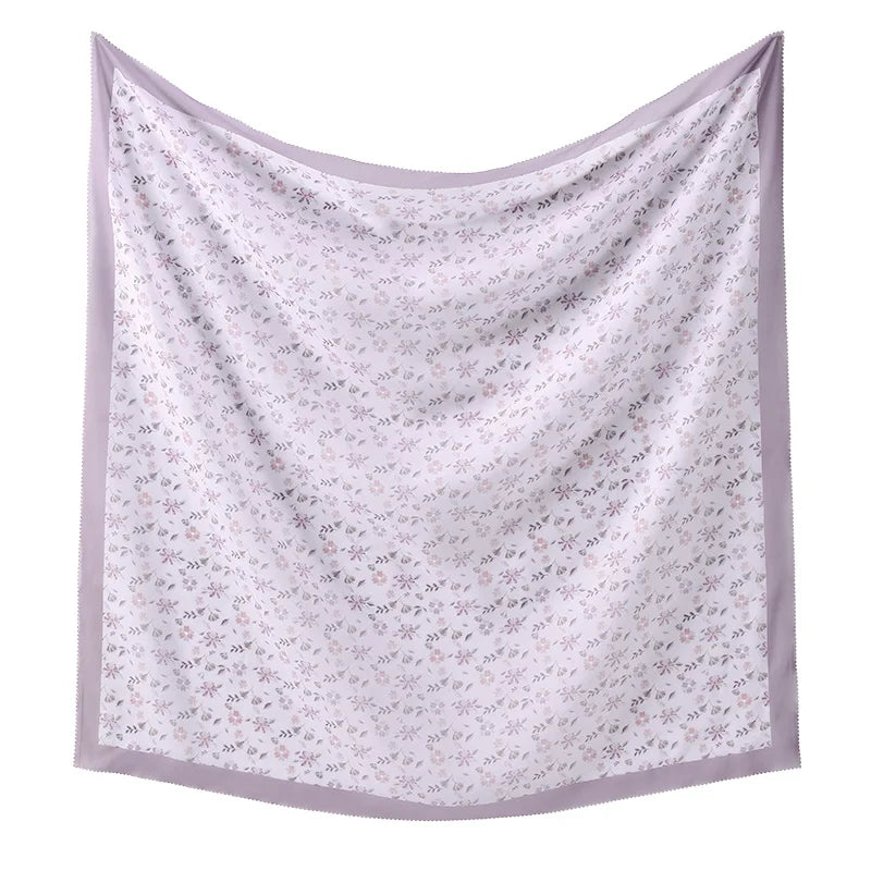 Wholesale 110*110cm Printed Viscose Scarf Malaysia Floral Square Hijabs Laser Edge Maldives Scarves Premium Muslim Woman Hijabs