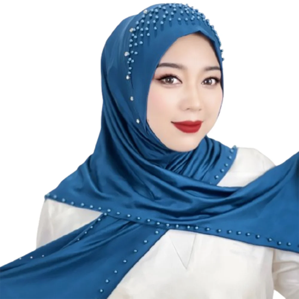 Comfortable Beaded Muslim Hijab