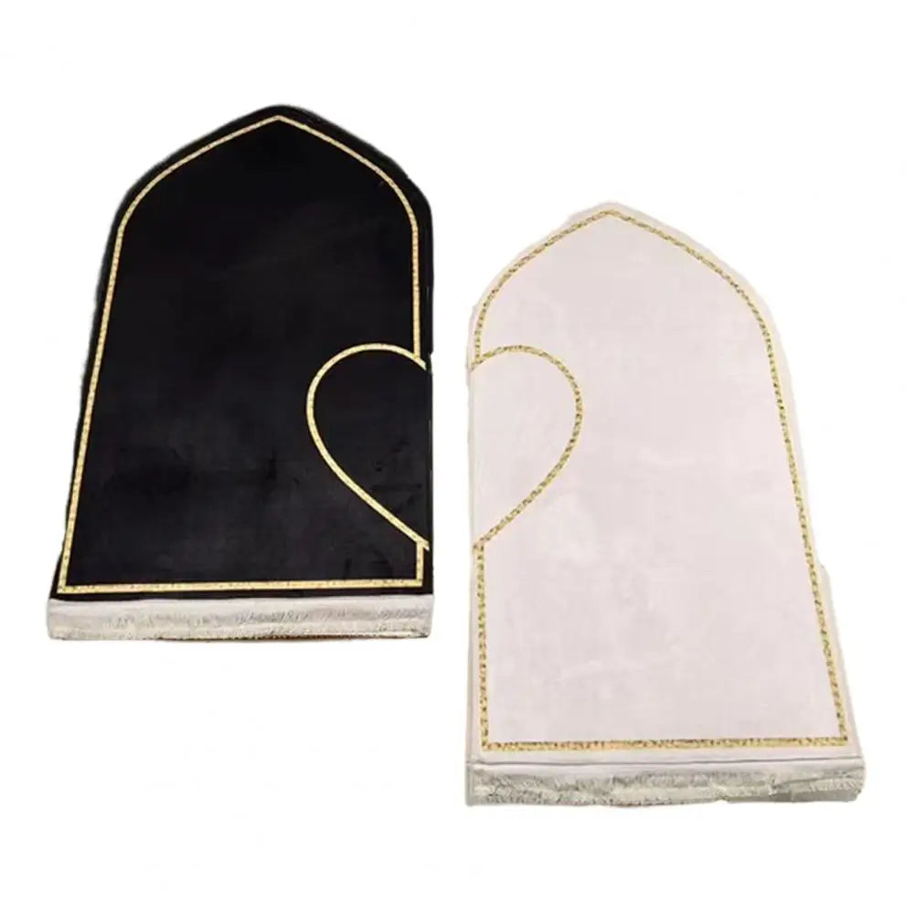 Couples Heart Patterned Flannel Prayer Mat